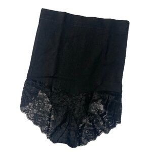 2 Pack High Waisted Girdle Lace Tummy Control Shapewear Underwear Black  XXXL